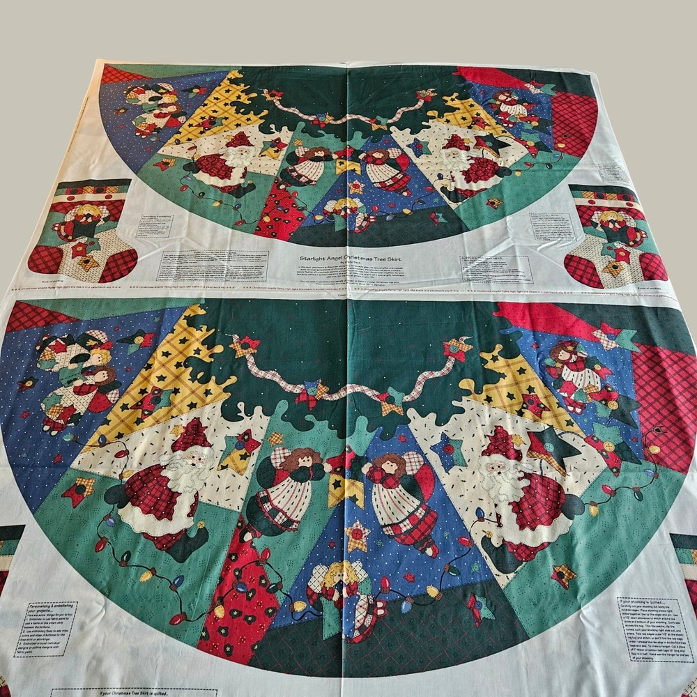 Cranston Christmas Tree Skirts Starlight Angel Leslie Beck 2 Sets Skirt Panels